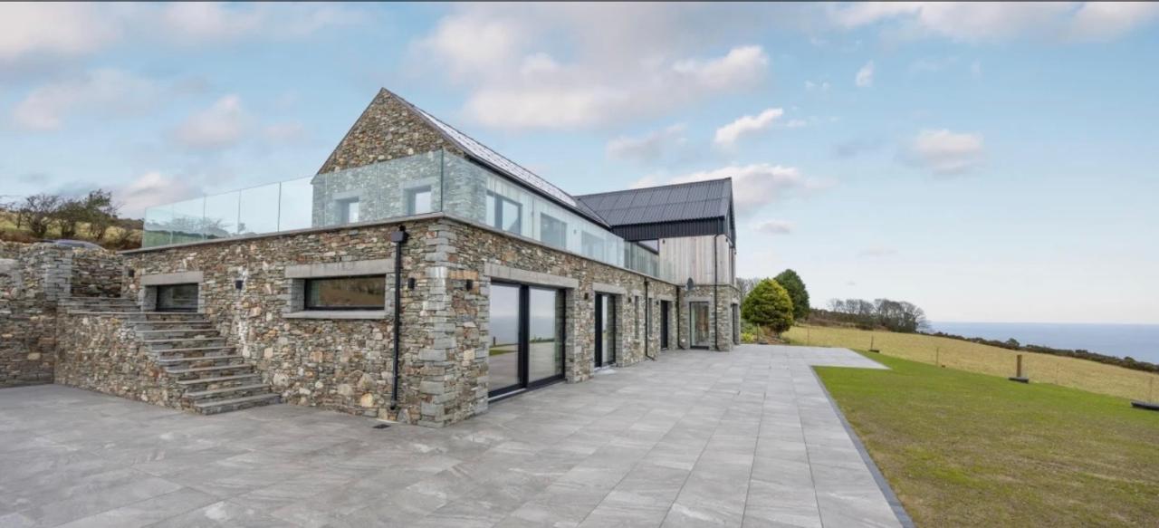 Stone terrace and facade